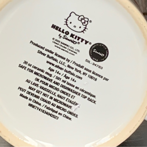 Hello Kitty White with Black Speckle 20oz Ceramic Mug - Picture 8 of 8